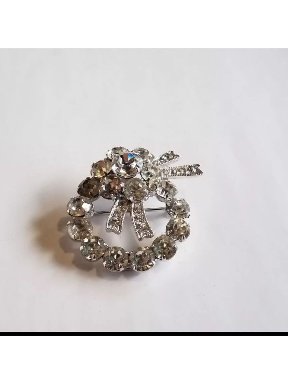 Vintage Eisenberg Ice Brooch Crystal Fashion Brooch 1940-50's - Picture 4 of 10
